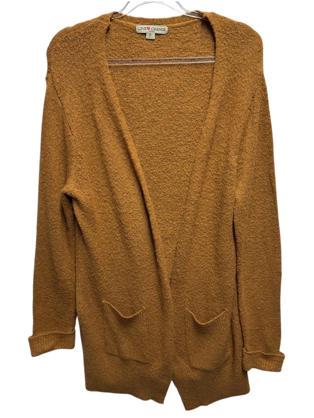 Thick Plush Soft Knit Open Front Pocket Duster Longline Cardigan Tunic Jacket